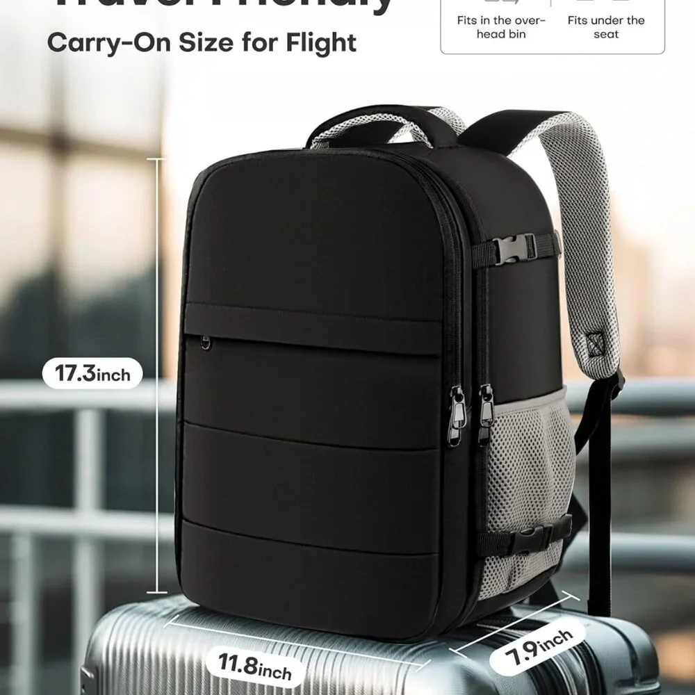 Travel Backpack - Flight Approved Travel Bag for Men and Women, Carry on Luggage - Picture 7 of 8
